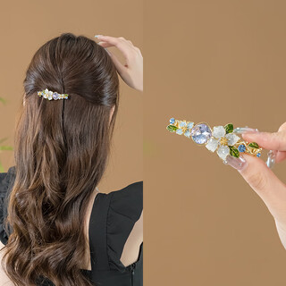 Chimera (chimera) starry sky flower flower half-tied princess head spring clip hairpin back of the head hair accessory girl birthday gift