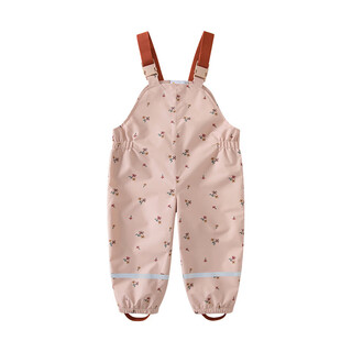 Factory direct sales of new models of children's boys and girls outdoor sports suspenders children's assault pants trousers pink floral 24hkyk2 cm