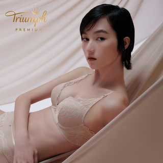 Triumph triumph/triumph gold shimmer underwear women's soft underwire push-up lace bra 16r9016 zk-red 70b