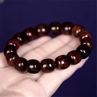 千俊2025新款天·然老料黄花梨手串男士女士海老型珠紫油梨藏式桶珠 精品老型珠12mm*17颗