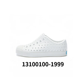 Native男女儿童Jefferson沙滩婴幼童鞋透气EVA凉鞋洞洞鞋宝宝雨鞋 白色_白色 23