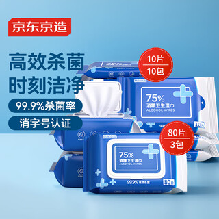 Made in tokyo, 75% alcohol wet wipes 80 pieces * 3 packs + portable 10 packs * 10 pieces wet wipes