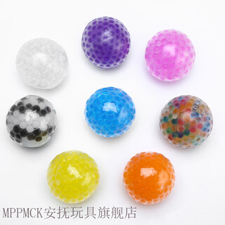 Mppmck large flour rainbow vent ball stress reduction toy slow rebound kneading fun finger training decompression ball for adults and children 6cm mixed color water bead ball (pack of two)