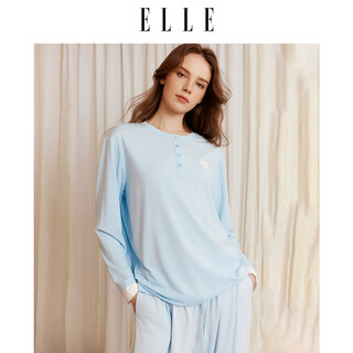 Elle modal casual suit draped lazy style can be weared outside home clothes autumn new style blue (pants) s