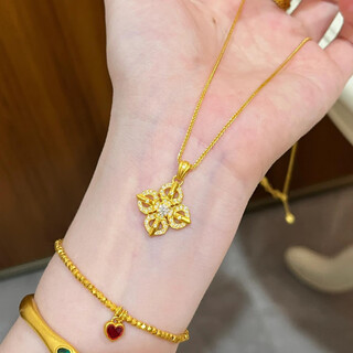 Feng feili 18k gold-filled cross vajra full of diamond necklace for women new clavicle chain pendant gift diamond-encrusted vajra + xiaobang chain