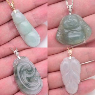 Vzzs 18k gold buckle pendant buckle simple single row diamond emerald jade pendant melon seed button beeswax clip buckle accessories 18k gold medium clip