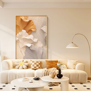 Long time no see modern minimalist living room decorative painting art abstract texture dining room hanging painting cream style background wall mural