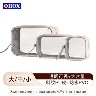 Yunbaolai transparent cosmetic bag portable 2025 new cosmetic storage bag women's travel waterproof skin care toiletries bag discount combination three-piece set small + medium + large