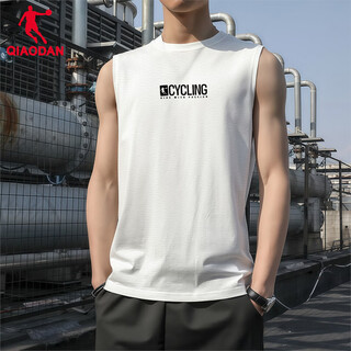 Jordan sports vest men's 2025 summer new mesh breathable quick-drying cycling sleeveless top men's running fitness t-shirt jordan white m/170