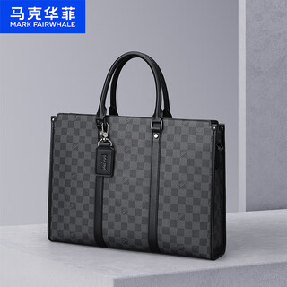 Mark huafei men's business briefcase executive business trip computer bag 15-inch multi-functional commuter handbag official bag
