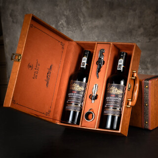 Louis lafon french original bottle imported red wine 15% super bordeaux n99 dry red wine 750ml*2 bottles double gift box