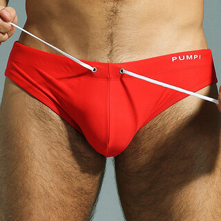 Nanbomaru briefs men's hot spring low-waist sexy anti-embarrassment muscular men beach seaside vacation swimsuit swimming trunks red m 165