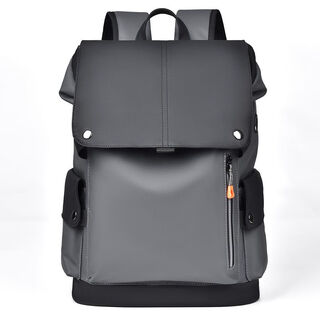First conception of new waterproof backpack for men, student casual large capacity laptop bag, fashionable business backpack qh041 black gray
