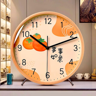 Wall ear 2025 new table clock table clock living room display household silent pendulum clock desktop pendulum table ornaments high-end clock watch shishi ruyi