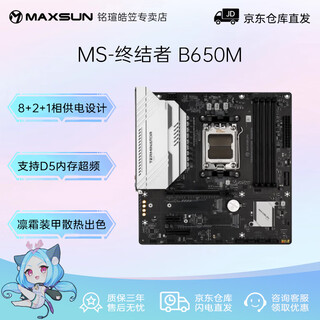 铭瑄（MAXSUN）MS挑战者/终结者 B650M/B850M DDR5支持AMD CPU AM4/AM5 电脑游戏全新台式机WiFi主板 铭瑄 终结者B650M D5