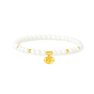 Chow tai sang s925 silver ruyi blessing bracelet hetian jade bracelet full of good luck as a new year gift for my girlfriend hetian jade blessing bracelet double circle bracelet