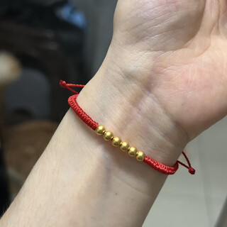 Only a pair of new gold ancient small gold bead bracelets pure gold 999 as a chinese valentine's day gift for your girlfriend and wife main picture bracelet