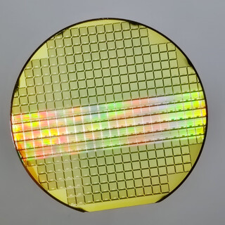 Crystal cpu wafer wafer photolithography integrated circuit chip semiconductor silicon wafer teaching science test six inches 06 free acrylic bracket