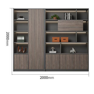 Wen xinfu office file cabinet information cabinet with lock storage locker wooden modern bookcase boss background cabinet file cabinet five-door file cabinet