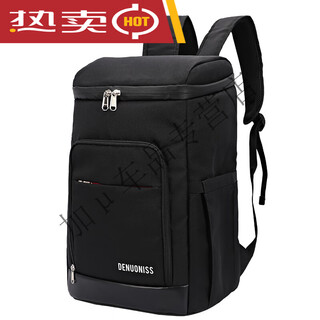 Gongma backpack outdoor refrigerator thickened ice pack picnic bag large waterproof takeout delivery box portable insulated bag 28l large black