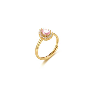 Xuping xuping jewelry alloy fashion niche design versatile ring women’s gift accessories pink open ring