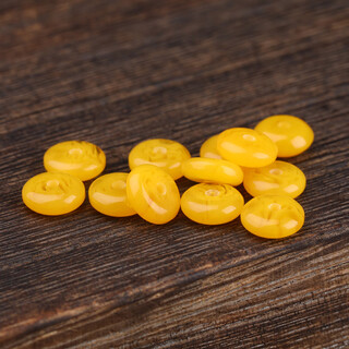 Dl 1998 fat donglai quality beeswax separator, separator for beads and ornaments, bracelet separator, accessories spacer, rudraksha accessories with abacus, chicken oil yellow, diameter 6mm, thickness 2.2 (10 pieces)