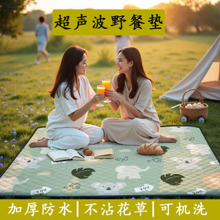 Sgmw picnic mat camping outdoor tent moisture-proof thickened large ultrasonic foldable machine washable grass crawling sleeping cloth