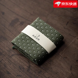 Yagu new style cotton and linen absorbent tea towel, chinese tea towel, tea ceremony accessories, simple forest style tablecloth, rag, tea set with green - cotton and linen handmade tea towel