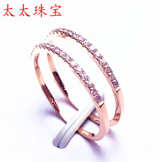Yibiy mrs. jewelry store's new women's 14k gold color gold ring shiny rose gold zircon ring row of rings for best friends, women's size 11