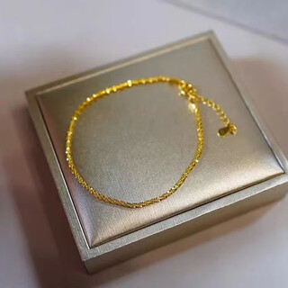 Quamer gypsophila sparkling gold bracelet women's 18k gold plated niche feel light luxurious sterling silver bracelet 202 sparkling bracelet - 18k gold