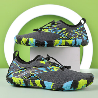 U&mudi quick-drying wading shoes for men and women, non-slip breathable indoor fitness shoes, outdoor swimming and rafting beach shoes w-38 gray blue 41