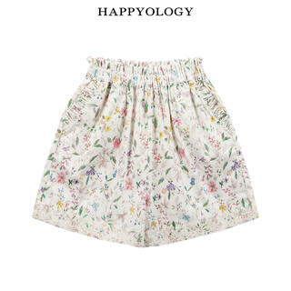Happyology british children's spring and summer new children's clothing lace splicing tops bow hair accessories girls set midsummer baiyuan (shorts) 92 (92cm)
