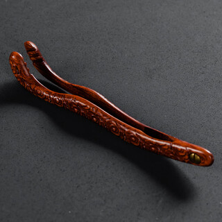 Wen yijia tea clips, kung fu tea set accessories, tea ceremony non-slip cup clips, tea drinking tools, tea making tea cups, tweezers, wooden tea clips, rosewood-xiangyun clips