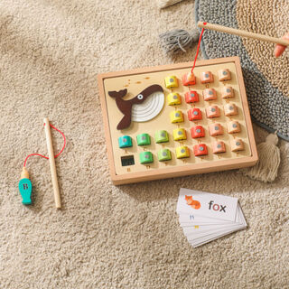 Mamimamihome baby wooden magnetic fishing toys children early education 1 to 3 years old montessori teaching aids multi-functional fishing toys