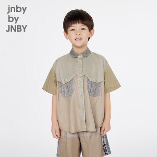 Jnby by jnby new jiangnan buyi children's short-sleeved shirt summer 1p5210410 053/light gray 140cm
