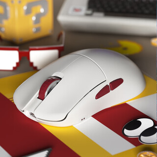 Beishumahujilu rsr5 three-mode gaming mouse dual 8k rate of return lightweight wireless mouse home ergonomic design mouse self-developed web driver rsr5s retro white paw3395