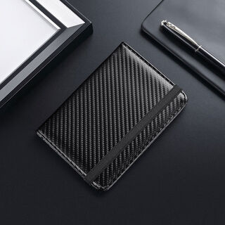 Rsrddy carbon fiber pattern passport bag men's business travel passport cover rfid anti-demagnetization card holder multi-function id carbon fiber pattern black