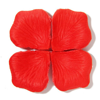 Creation secret simulation rose petals wedding confession decoration hand-spreading flowers valentine's day proposal making romantic wedding room decoration supplies big red 3 packs (about 300 pieces) petals