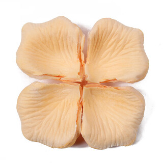 Creation secret simulation rose petals wedding confession decoration hand-spreading flowers valentine's day proposal making romantic wedding room decoration supplies champagne color 3 packs (about 300 pieces) petals