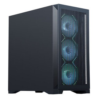 先马（SAMA）平头哥M9E 黑色 matx台式主机电脑机箱 前板网格散热/0.8mm SPCC/8风扇位/360水冷位/Type-C预留孔 平头哥M9E