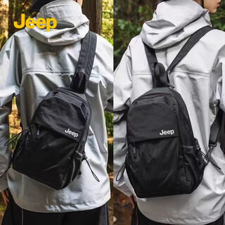 Jeep backpack men's cross-body shoulder bag large capacity commuter multi-functional outdoor mountaineering bag lightweight cycling small backpack