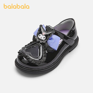 Balabala kuromi ip mall same style girls princess shoes 2025 summer new black small leather shoes black 90001 27