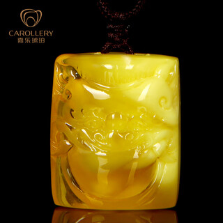 Carol auxiliary first title ring, beeswax pendant for men and women, gold twisted honey carving, natural amber pendant, unique gift