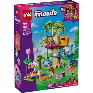 乐高（LEGO）积木拼装好朋友42666 猫咪生日派对与树屋女孩儿童玩具生日礼物