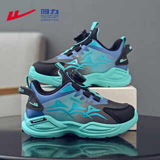 Warrior children's shoes boys' casual shoes spring and autumn knob buckle children's sports shoes wz-1465 black/blue/dark blue 36