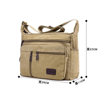 Mi lan electrician's bag tool bag canvas bag shoulder crossbody bag multifunctional thickened heavy duty wear-resistant repair bag small thickened one shoulder canvas vertical zipper khaki