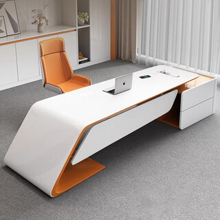 Paint desk simple modern manager desk president l-shaped desk supervisor executive desk boss desk and chair combination 1.6 meters boss desk