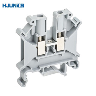 Huijun (huijun) uk6n terminal block guide rail type 6 square flame retardant nylon terminal strip uk6n gray terminal 10 pieces