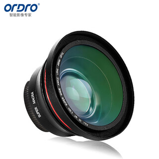 Ordro/ouda 4k ultra-large wide-angle macro lens hd camera universal three-in-one set photo slr external lens black