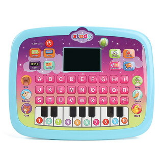New product tablet learning machine, new english led screen lighting, early education multi-functional story reading machine, children's toy batch, cartoon blue led screen tablet learning machine